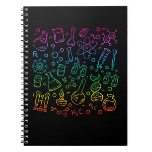 Colourful Science Symbols Chemistry Physics Notebook