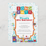 Colourful Science Themed Party Invitation<br><div class="desc">Colourful Science Themed Party Invitation - Mad Scientist</div>