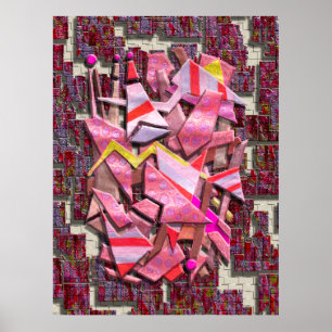 Colourful Scrap Metal Poster
