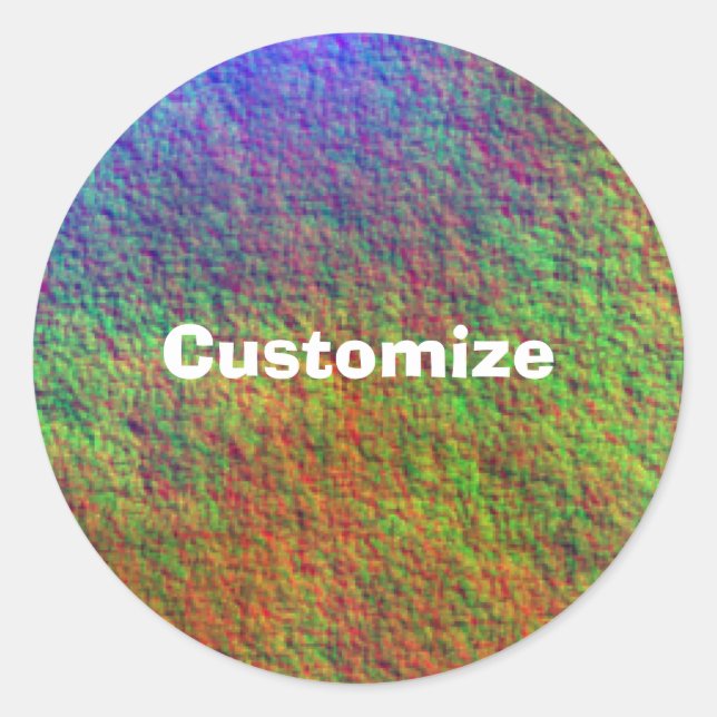 Colourful Sea Bed II - Template Classic Round Sticker (Front)