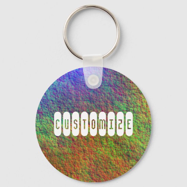 Colourful Sea Bed II - Template Key Ring (Front)