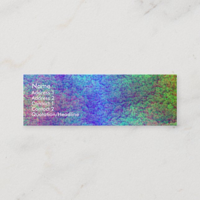 Colourful Sea Bed III Mini Business Card (Front)