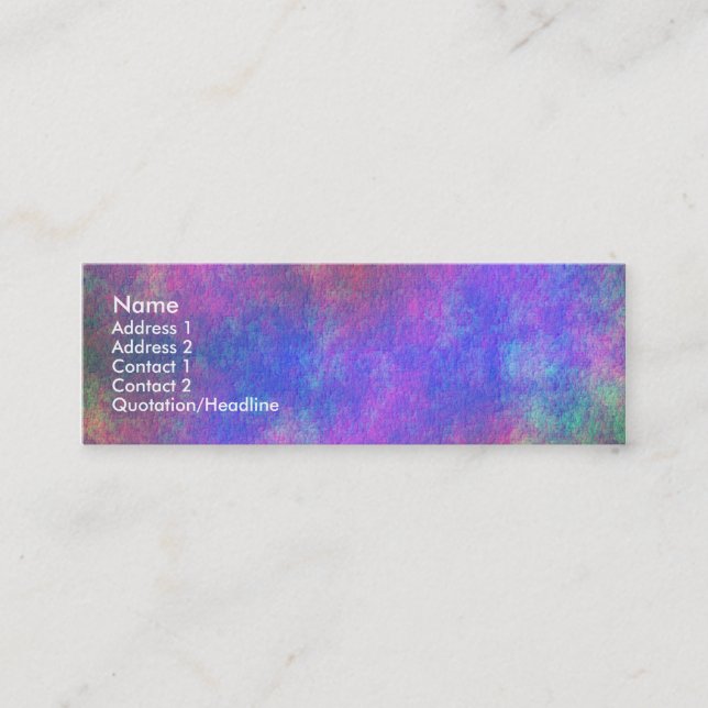 Colourful Sea Bed IV Mini Business Card (Front)