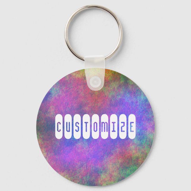 Colourful Sea Bed IV - Template Key Ring (Front)