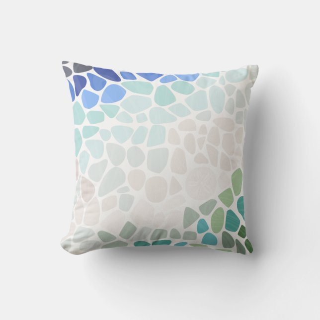 Colourful Sea Glass  Cushion (Front)
