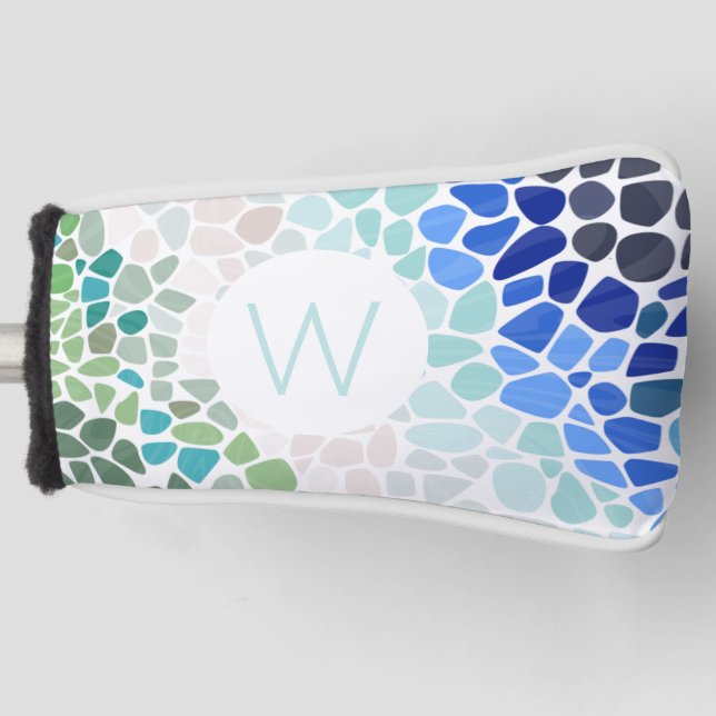 Colourful Sea Glass  Golf Head Cover (Front)