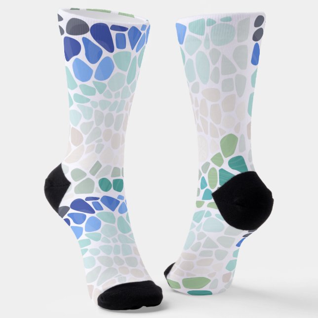Colourful Sea Glass  Socks (Angled)