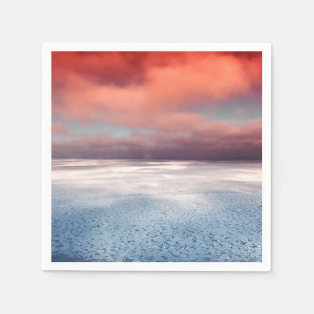 Colourful Sea Ice Reflection Napkin (Front)