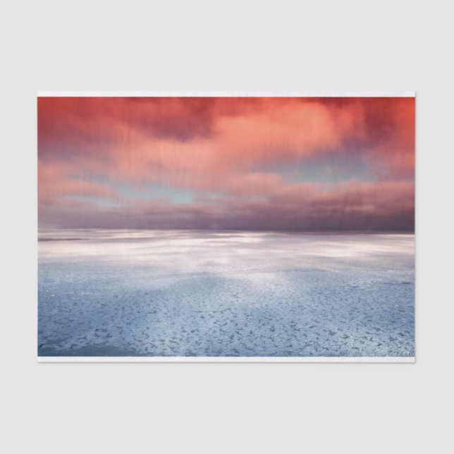 Colourful Sea Ice Reflection Tissue Paper (Front)