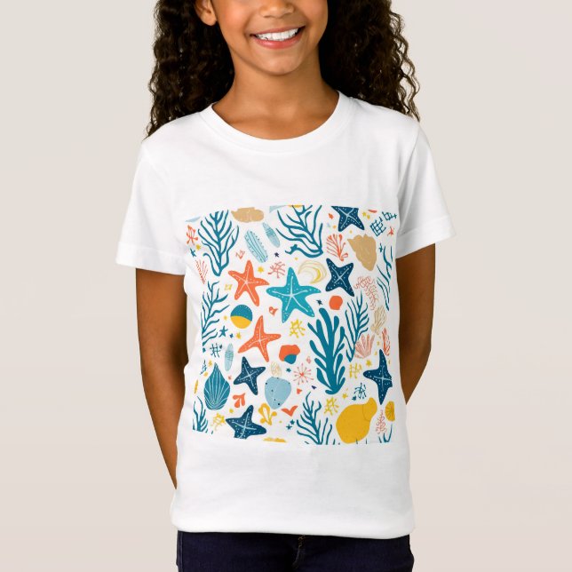 Colourful Sea Life for Joyful Vibes T-Shirt (Front)