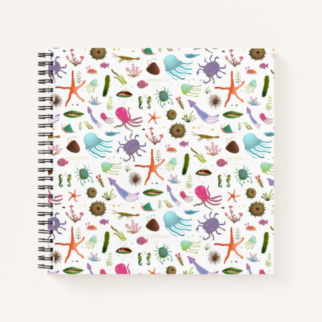 Colourful Sea Life Notebook (Front)