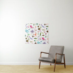 Colourful Sea Life Tapestry