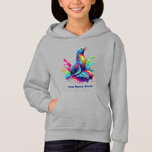 Colourful Sea Lion Splash- (Front)