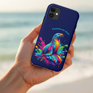 Colourful Sea Lion Splash Case-Mate iPhone Case