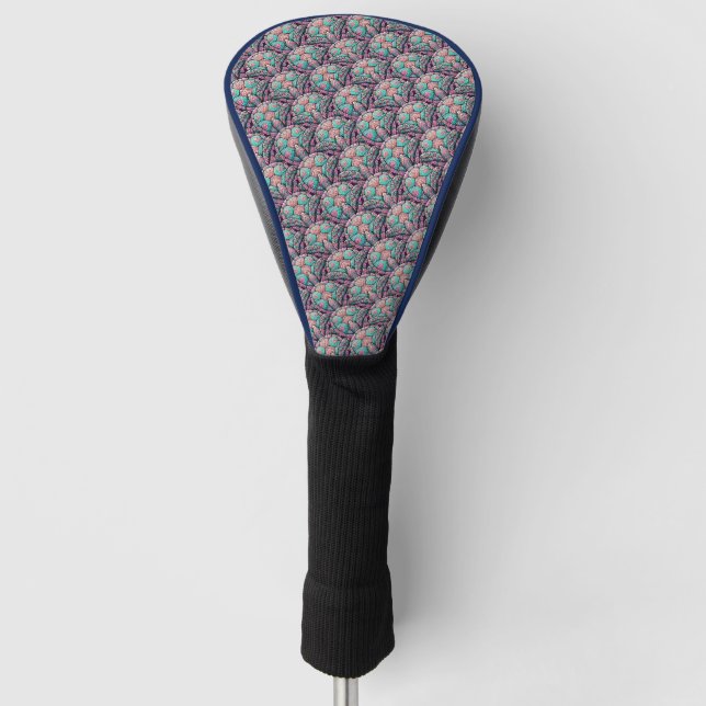 Colourful Sea Turtle Golf Head Cover (Front)