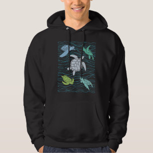 Colourful Sea Turtles - Animal Whisperer Ocean Bea Hoodie