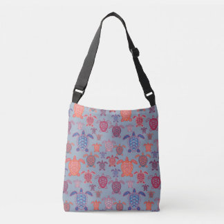 colourful sea turtles crossbody bag