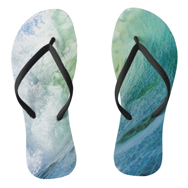 Colourful Sea Waves Jandals (Footbed)