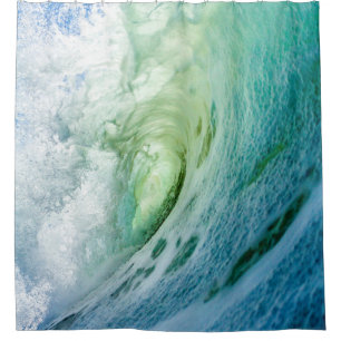 Colourful Sea Waves Shower Curtain