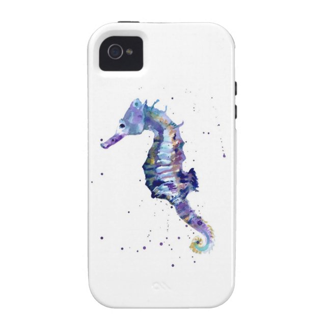 Colourful Seahorse iPhone 4/4S Case (Back)