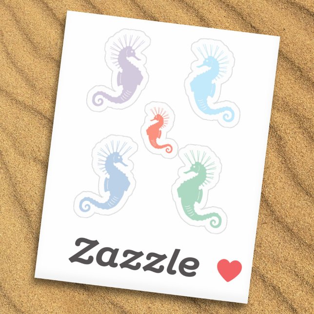 Colourful Seahorse Stickers Set (Colorful Seahorse Stickers Set)