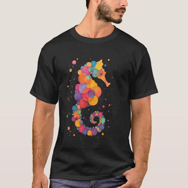 Colourful seahorse T-Shirt (Front)