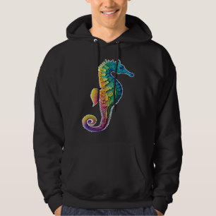 Colourful seahorse  Underwater  Diving  Aquarists Hoodie