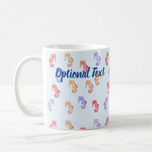 Colourful Seahorses Pattern Coffee Mug