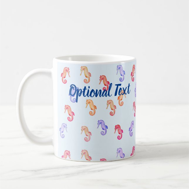 Colourful Seahorses Pattern   Coffee Mug (Left)