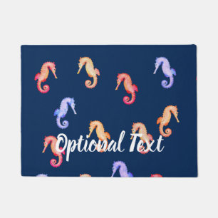 Colourful Seahorses Pattern Doormat
