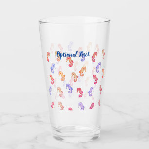 Colourful Seahorses Pattern  Glass