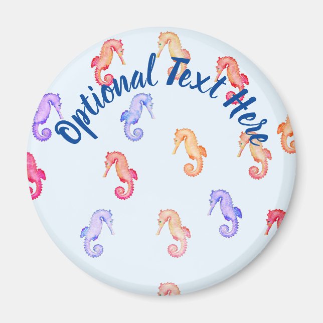 Colourful Seahorses Pattern  Magnet (Front)