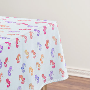 Colourful Seahorses Pattern   Tablecloth