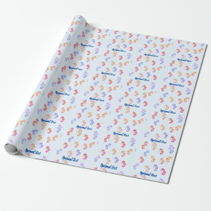 Colourful Seahorses Pattern Wrapping Paper