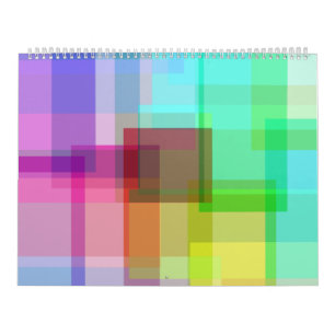 Colourful seamless abstract calendar