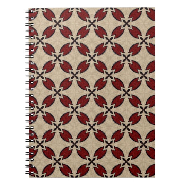 Colourful seamless geometric tile pattern abstract notebook (Front)