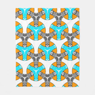 Colourful seamless interlacing stripes pattern, de fleece blanket