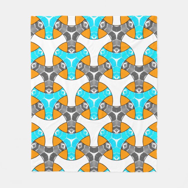 Colourful seamless interlacing stripes pattern, de fleece blanket (Front)