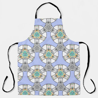 Colourful seamless mosaic interlacing stripes patt apron