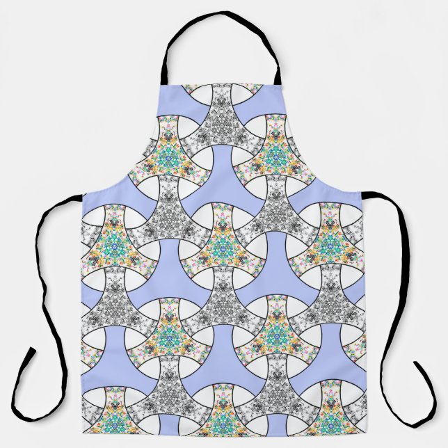 Colourful seamless mosaic interlacing stripes patt apron (Front)