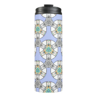 Colourful seamless mosaic interlacing stripes patt thermal tumbler
