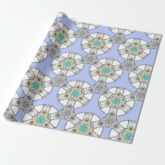 Colourful seamless mosaic interlacing stripes patt wrapping paper