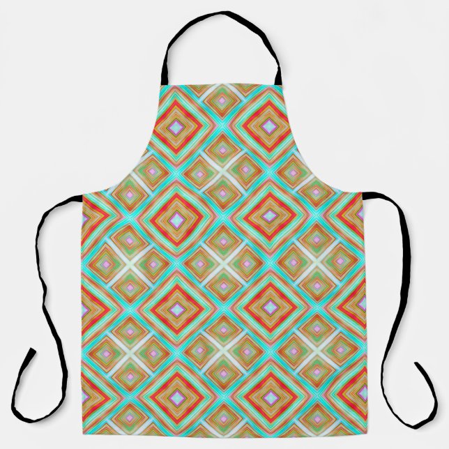 Colourful seamless pattern backgroundabstract, art apron (Front)