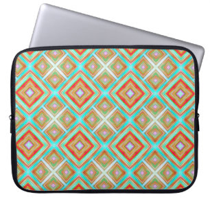 Colourful seamless pattern backgroundabstract, art laptop sleeve