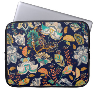 Colourful seamless pattern. Floral background. Flo Laptop Sleeve