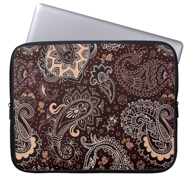 Colourful seamless pattern in paisley style. Vinta Laptop Sleeve (Front)