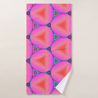 Colourful seamless pattern with simple geometric o bath towel
