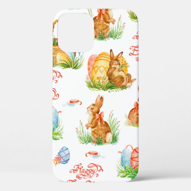 Colourful seamless pattern with spring easter conc Case-Mate iPhone case (Back)