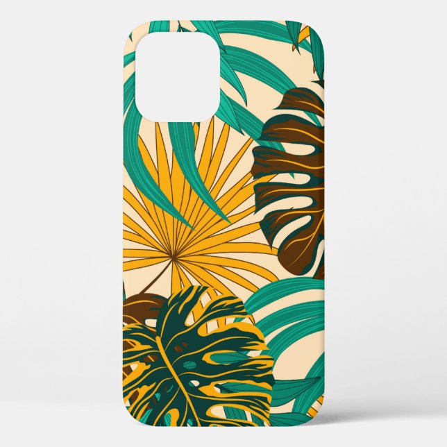 Colourful seamless pattern with tropical plants an Case-Mate iPhone case (Back)