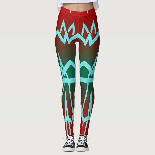 Colourful seamless "Ratti_Creative_Arts" Leggings  (Front)